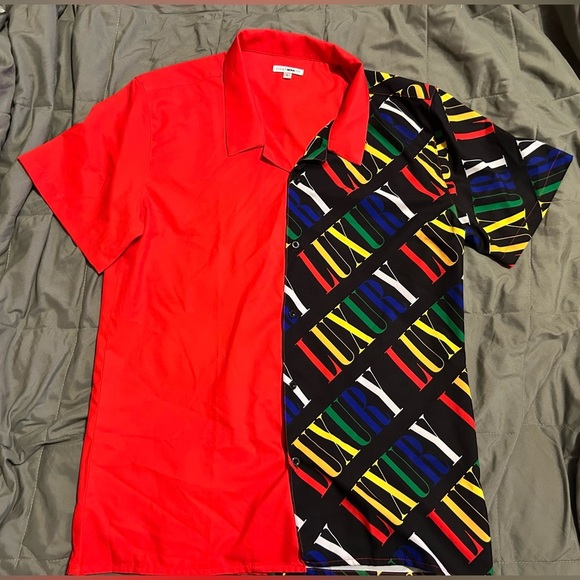 Fashion Nova Red Casual Button Down Shirt - Picture 5 of 5